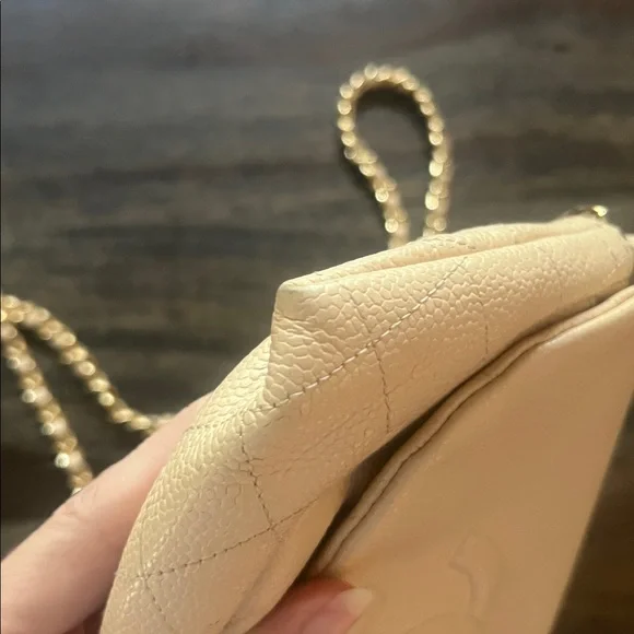 Chanel Beige Half Moon WOC Bag Purse - Picture 5 of 11